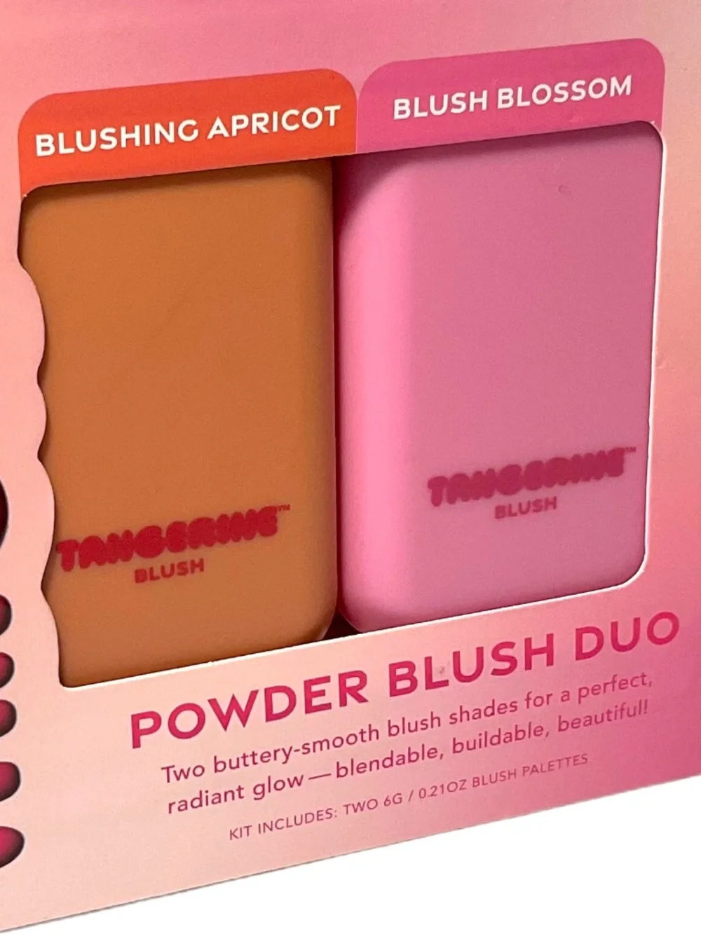 Tangerine Powder Blush Duo - 2 Blush Compacts